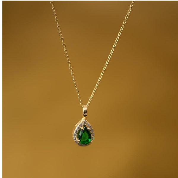 May Birthsotne Necklace • Emerald Necklace Gold • Birthstone Necklace - Trending Silver Gifts