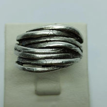 Thick Lines Spinner Ring ¥ Modernist Stacking Band Ring ¥ Wire Wrapped - Trending Silver Gifts