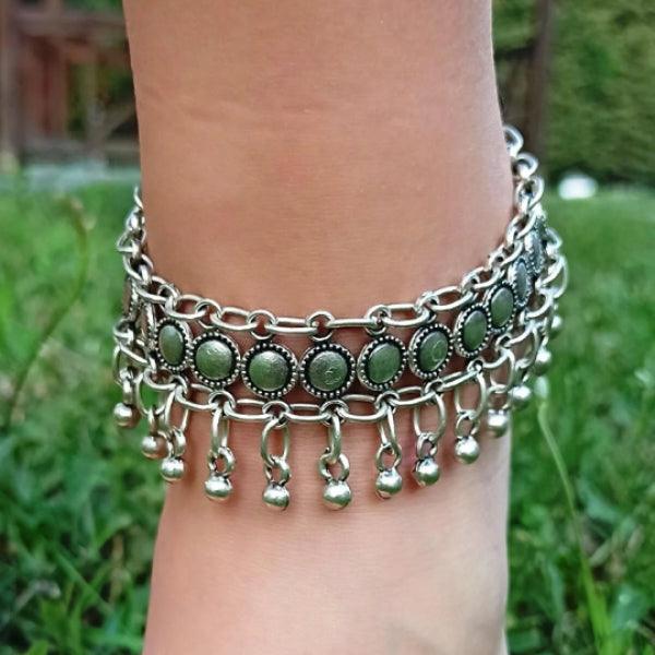 Dainty Tribal Dangle Anklets For Women • Belly Dancing Accessories - Trending Silver Gifts