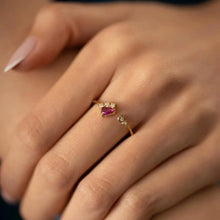 Minimalist Ruby Birthstone Ring ¥ Pink Ruby Engagement Ring - Trending Silver Gifts