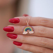 Mothers Pride Necklace, Rainbow Pride Necklace, Rainbow Necklace Charm - Trending Silver Gifts