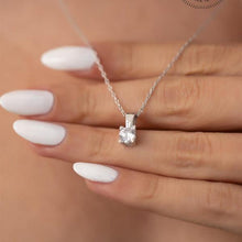 Swarovski Crystal Necklace ¥ Solitaire Diamond Pendant Necklace - Trending Silver Gifts