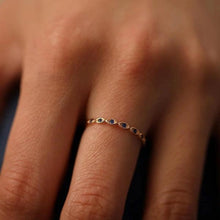 Blue Sapphire Silver Engagement Ring ¥ Rose Sapphire Mimimalist Ring - Trending Silver Gifts