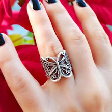 Charm Butterfly Wrapped Adjustable Ring ¥ Gothic Butterfly Silver Ring - Trending Silver Gifts