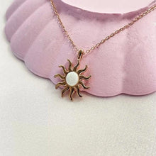 Moonstone Opal Silver Sun Necklaces For Women ¥ Gold Sun Opal Necklace - Trending Silver Gifts