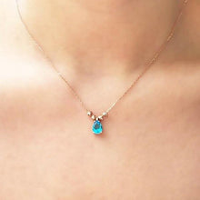 Blue Zircon Necklace ¥ Cambodian Blue Zircon ¥ Blue Zircon Birthstone - Trending Silver Gifts