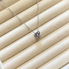 Purple Birthstone Minimalist Heart Necklace ¥ Birthday Heart Gift - Trending Silver Gifts