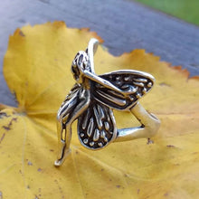 Winged Fairy Ring ¥ Gothic Angel Ring ¥ Vintage Butterfy Silver Ring - Trending Silver Gifts
