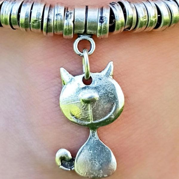 Cute Cat Anklets For Women • Cat Lover Beach Silver Foot Jewelry - Trending Silver Gifts