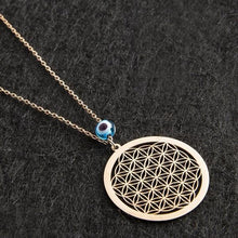 Flower Of Life Pendant Silver ¥ Evil Eye Flower Of Life Pendant Rose - Trending Silver Gifts