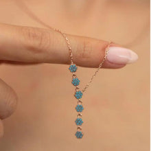 Silver Y Necklace ¥ Dainty Y Turquoise Necklace ¥ Daisy Necklace Silver - Trending Silver Gifts