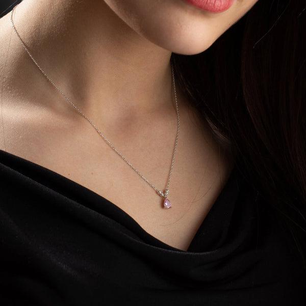October Birthstone Necklace • Pink Tourmaline Necklace • Gift For Mom - Trending Silver Gifts