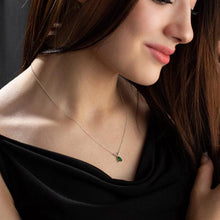 Emerald Necklace Gold ¥ Green Emerald Necklace ¥ Birthstone Necklace - Trending Silver Gifts