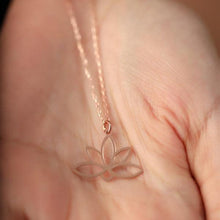 Lotus Necklace Gold ¥ Lotus Flower Necklace ¥ Gift For Yoga Lover - Trending Silver Gifts