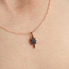 Black Zirconia North Star Necklace ¥ Black Zirconia Necklace - Trending Silver Gifts