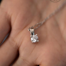 Swarovski Crystal Necklace ¥ Solitaire Diamond Pendant Necklace - Trending Silver Gifts