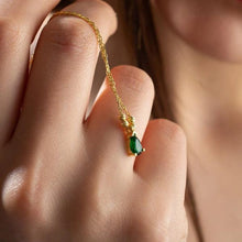 Emerald Necklace Gold ¥ Green Emerald Necklace ¥ Birthstone Necklace - Trending Silver Gifts