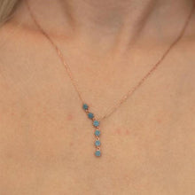 Silver Y Necklace ¥ Dainty Y Turquoise Necklace ¥ Daisy Necklace Silver - Trending Silver Gifts
