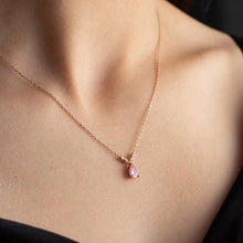 October Birthstone Necklace ¥ Pink Tourmaline Necklace ¥ Gift For Mom - Trending Silver Gifts