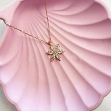 Gold Layered Lotus Flower Necklace ¥ Charm White Lotus Silver Necklace - Trending Silver Gifts