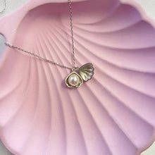 Rustic Pearl and Oyster Shell Pendant Necklace with Bohemian Flair - Trending Silver Gifts