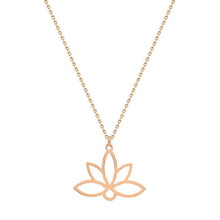 Lotus Necklace Gold ¥ Lotus Flower Necklace ¥ Gift For Yoga Lover - Trending Silver Gifts