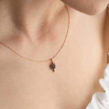 Black Zirconia North Star Necklace ¥ Black Zirconia Necklace - Trending Silver Gifts