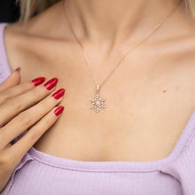 Snowflake Pendant Necklace ¥ Snowflake Necklace Silver - Trending Silver Gifts