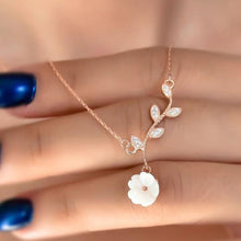 Violet Flower Necklace ¥ Violet Pendant ¥ Mother Of Pearl Violet Necklace - Trending Silver Gifts