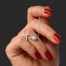 Tulip Fire Opal Necklace ¥ October Birthstone Necklace Gold - Trending Silver Gifts