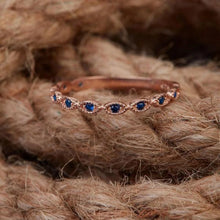 Blue Sapphire Silver Engagement Ring ¥ Rose Sapphire Mimimalist Ring - Trending Silver Gifts