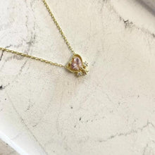 Pink Gemstone Dainty Necklace ¥ Pink Birthstone Layered Heart Necklace - Trending Silver Gifts
