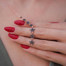 Black Zirconia Star Necklace Gold ¥ Black Zirconia Y Necklace Gold - Trending Silver Gifts