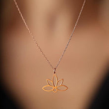 Lotus Necklace Gold ¥ Lotus Flower Necklace ¥ Gift For Yoga Lover - Trending Silver Gifts