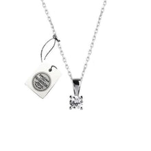 Swarovski Crystal Necklace ¥ Solitaire Diamond Pendant Necklace - Trending Silver Gifts