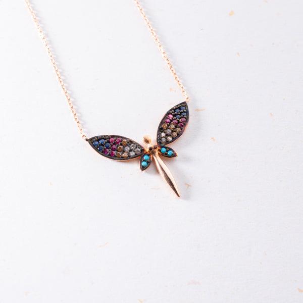 Dragonfly Pendant Necklace • Dragonfly Necklace Silver • Gift For Her - Trending Silver Gifts