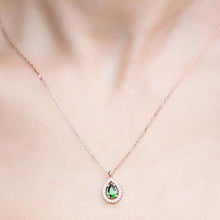 Teardrop Emerald Necklace ¥ Emerald Teardrop Necklace ¥ May Birthstone - Trending Silver Gifts