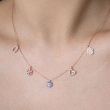 Lucky Necklace ¥ Greek Evil Eye Necklace ¥ Hamsa Diamond Necklace - Trending Silver Gifts