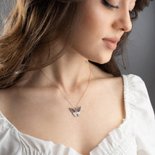 Blue Butterfly Necklace Gold ¥ Evil Eye Necklace Gold ¥ Gift For Her - Trending Silver Gifts