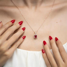 January Birthstone Necklace Gold ¥ Garnet Birthstone Necklace - Trending Silver Gifts