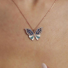 Blue Butterfly Necklace Gold ¥ Evil Eye Necklace Gold ¥ Gift For Her - Trending Silver Gifts