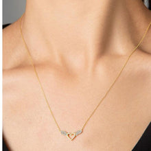 Heart Necklace Diamond ¥ Angels Wings Necklace ¥ Angel Necklace Silver - Trending Silver Gifts