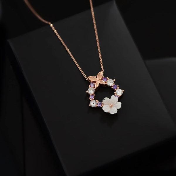 Genuine Mother Of Pearl Necklace • Camellia Flower Necklace - Trending Silver Gifts
