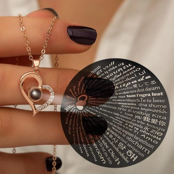 I Love You Necklace 100 Different Languages ¥ Valentines Day Gift - Trending Silver Gifts