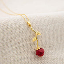 Rose Necklace Beauty And The Beast ¥ A Rose Necklace ¥ Rose Gift IdeasNecklacesRose Necklace ¥ Rose Gift Ideas