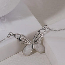 Butterfly Opal Necklace Silver