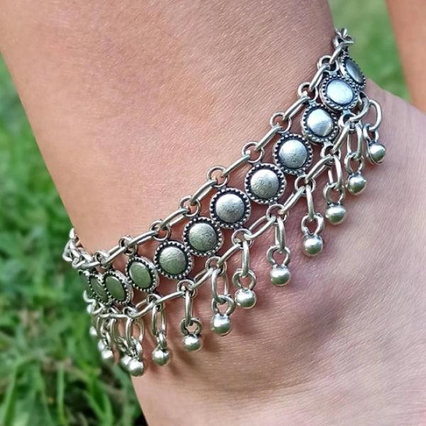 Dainty Tribal Dangle Anklets For Women • Belly Dancing Accessories - Trending Silver Gifts