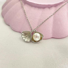Rustic Pearl and Oyster Shell Pendant Necklace with Bohemian Flair - Trending Silver Gifts