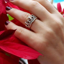 Sterling Silver Crown Ring ¥ Handmade Crown Ring, Crown Victorian Ring - Trending Silver Gifts