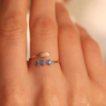 Turquoise Handmade Jewelry ¥ Green Minimalist Turquoise Leaf Ring - Trending Silver Gifts